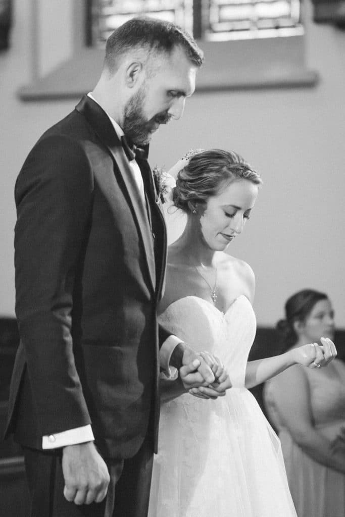 Ceremony at the Basilica of Saints Peter and Paul. Photo by OkCrowe Photography.