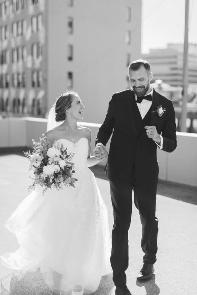 Newlywed portraits at the Waterhouse Pavilion. Photo by OkCrowe Photography.