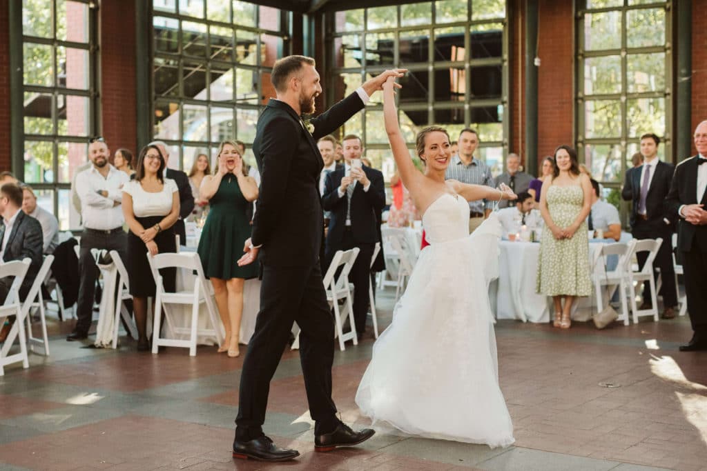 Reception at the Waterhouse Pavilion. Photo by OkCrowe Photography.