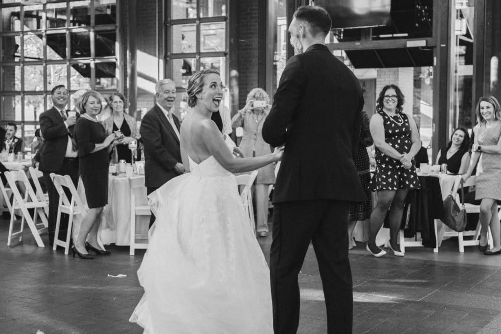 Reception at the Waterhouse Pavilion. Photo by OkCrowe Photography.