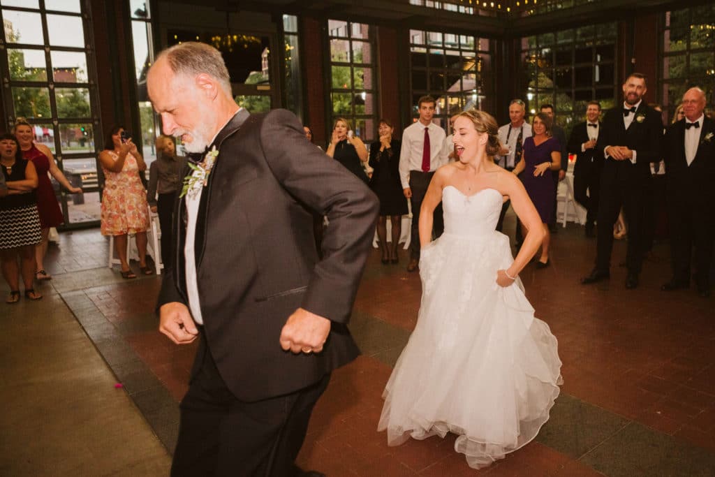 Reception at the Waterhouse Pavilion. Photo by OkCrowe Photography.