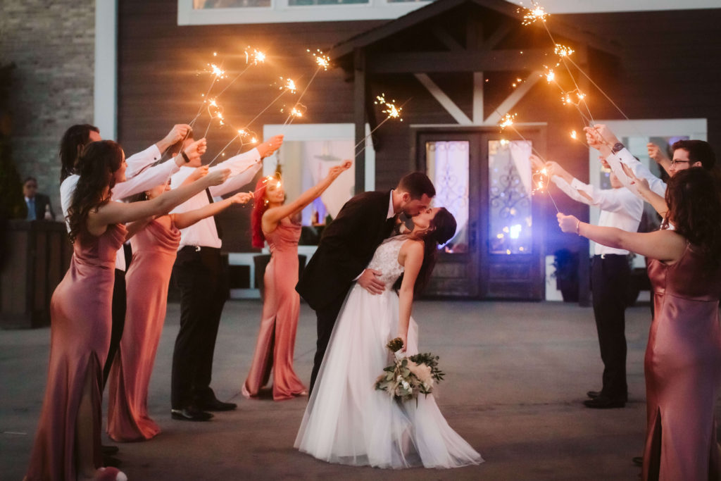 Sparkler and fireworks send off at the Views at Sunset Ridge. Photo by OkCrowe Photography.