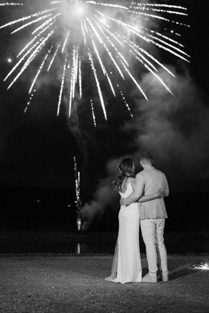 Sparklers and fireworks display at Howe Farms. Photo by OkCrowe Photography.