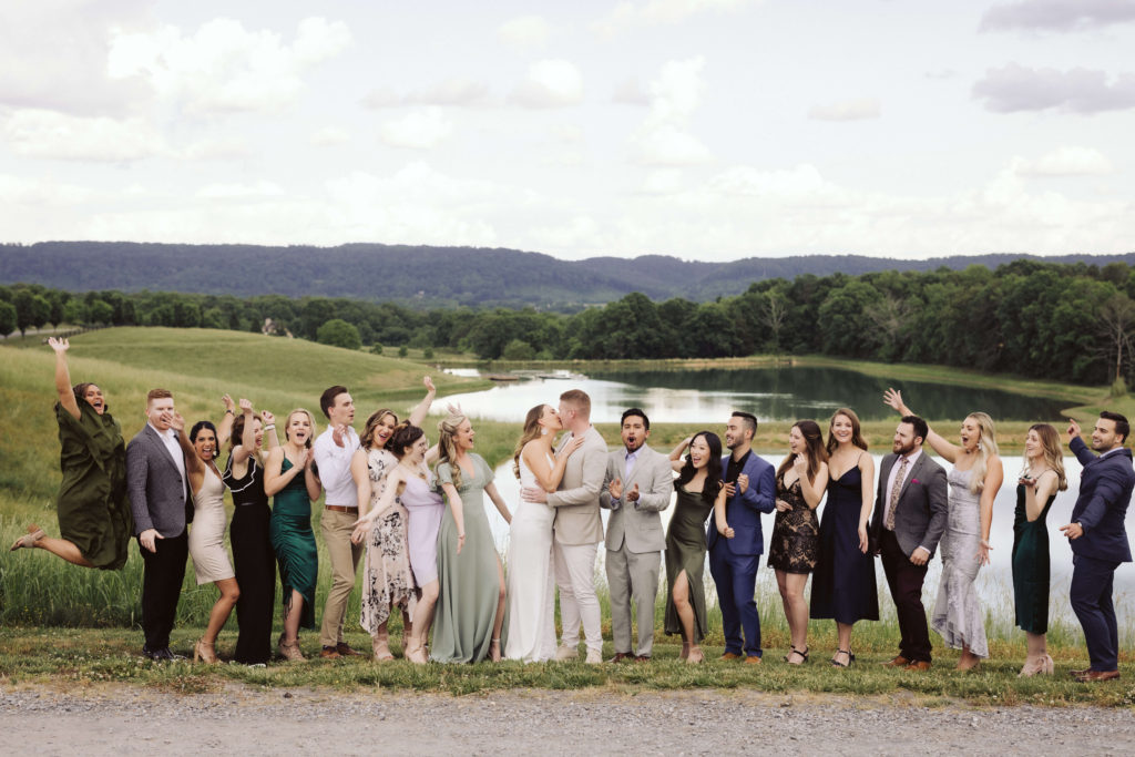 Wedding party portraits at Howe Farms. Photo by OkCrowe Photography.