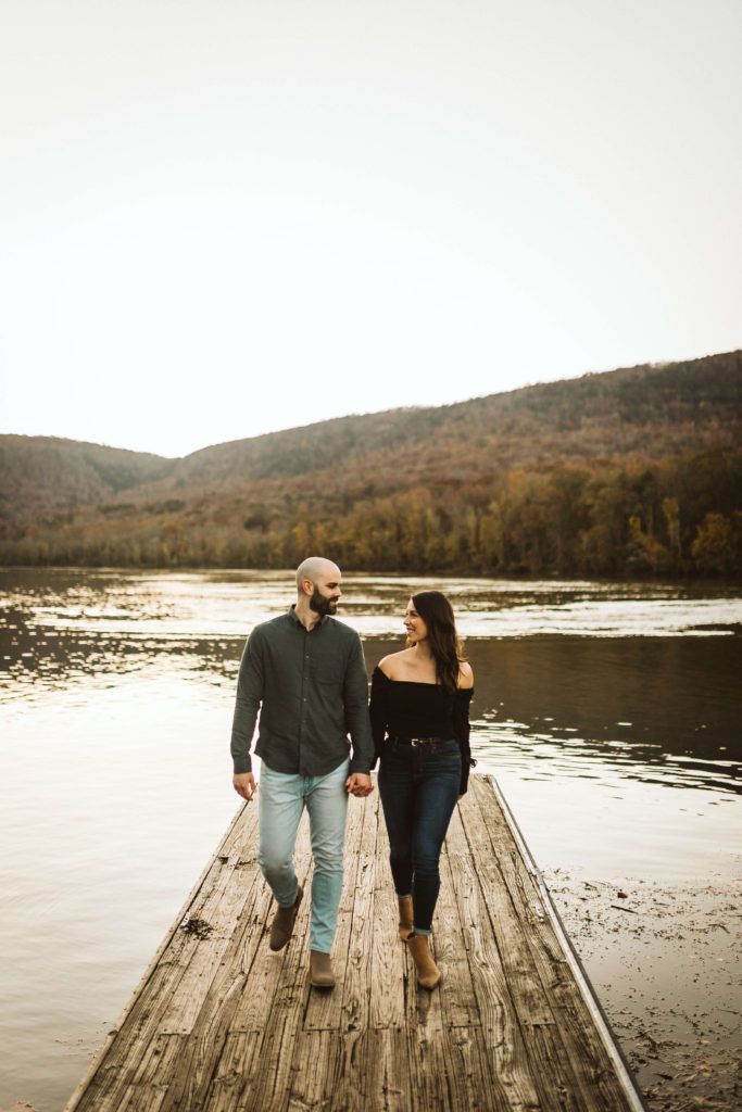 Dock locations in Chattanooga for engagement sessions. Photo by OkCrowe Photography.