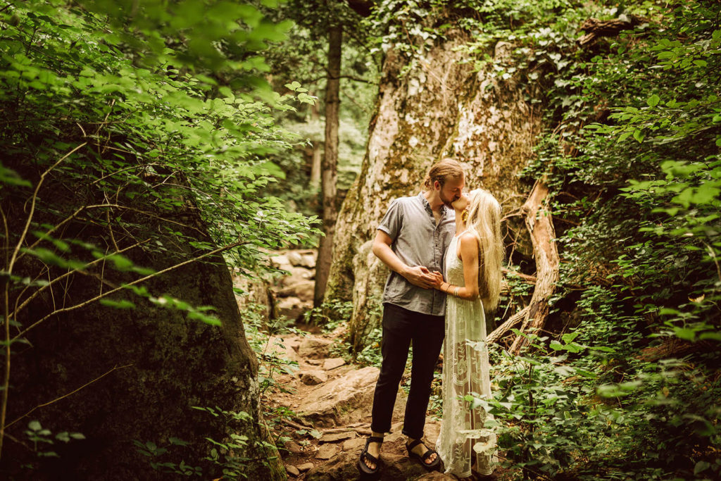 Engagement session in Suck Creek. Photo by OkCrowe Photography.