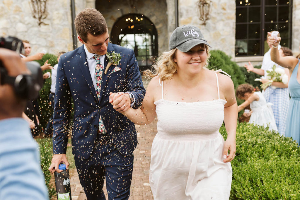 Examples of plant/bird seed wedding send offs. Photo by OkCrowe Photography.