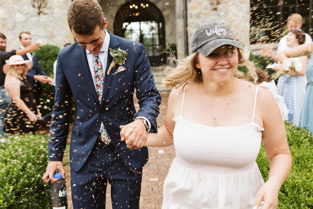 Examples of plant/bird seed wedding send offs. Photo by OkCrowe Photography.