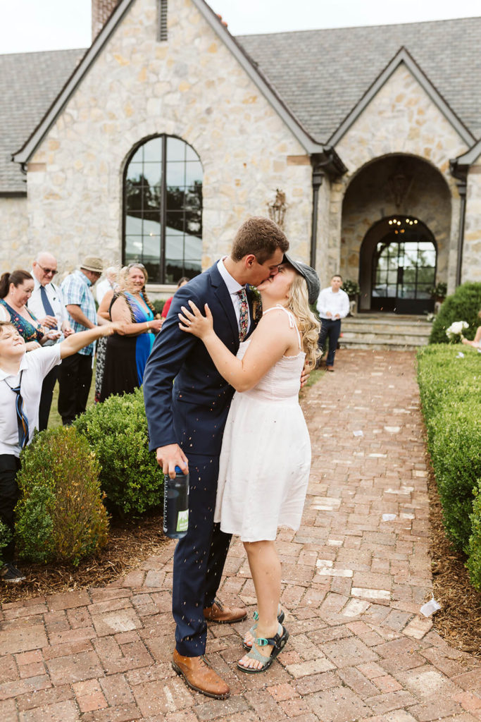 Examples of plant/bird seed wedding send offs. Photo by OkCrowe Photography.