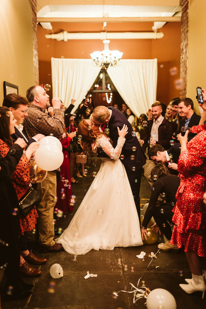 Examples of bubble wedding send offs. Photo by OkCrowe Photography.