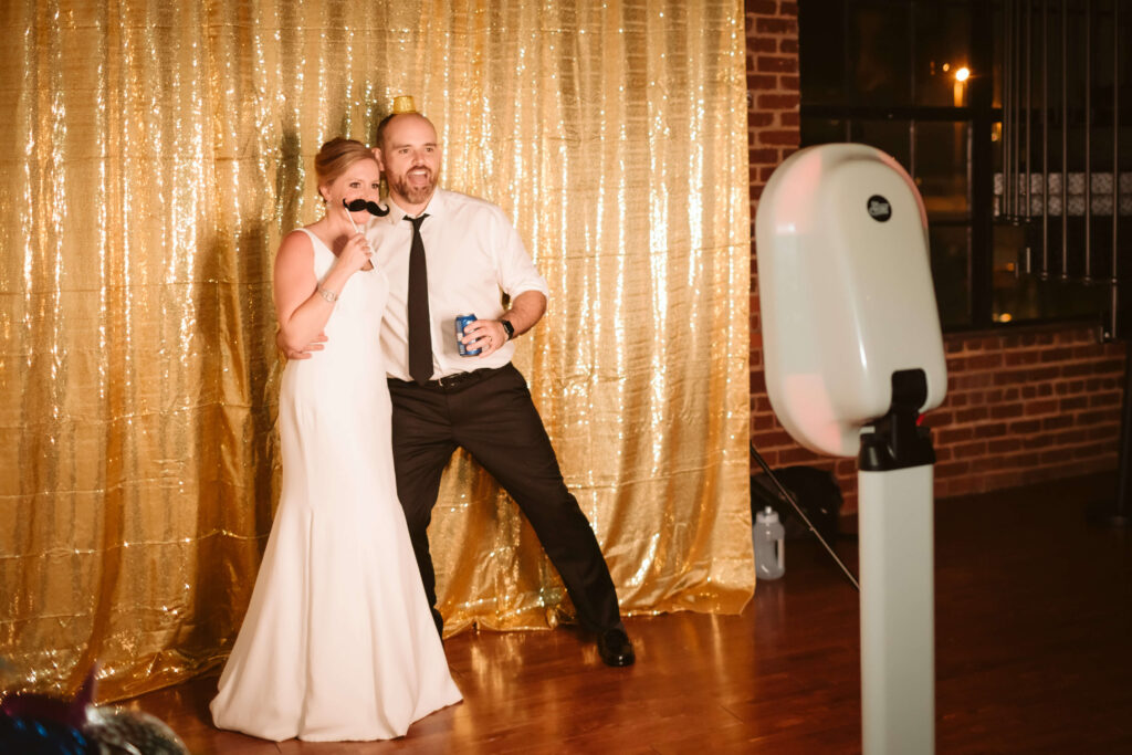 The OkCrowe Photo Booth in action during weddings and events. Photo by OkCrowe.