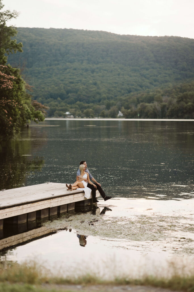 Engagement session along the banks of the Tennessee River. Photo by OkCrowe Photography.