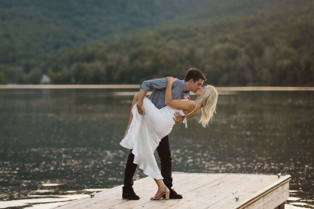 Engagement session along the banks of the Tennessee River. Photo by OkCrowe Photography.