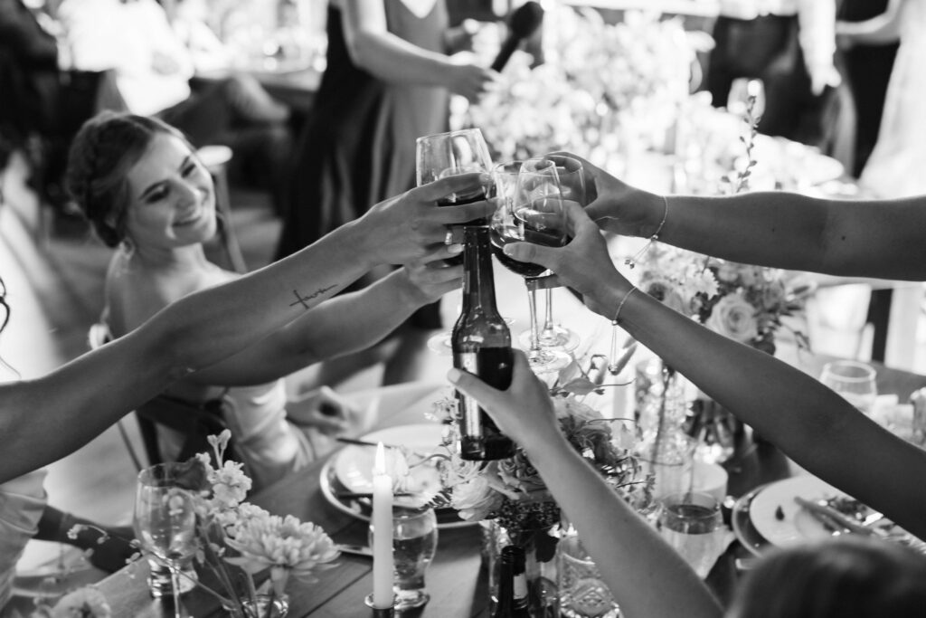 Wedding reception at Gilman Event Hall in Chattanooga's West Village. Photo by OkCrowe Photography.