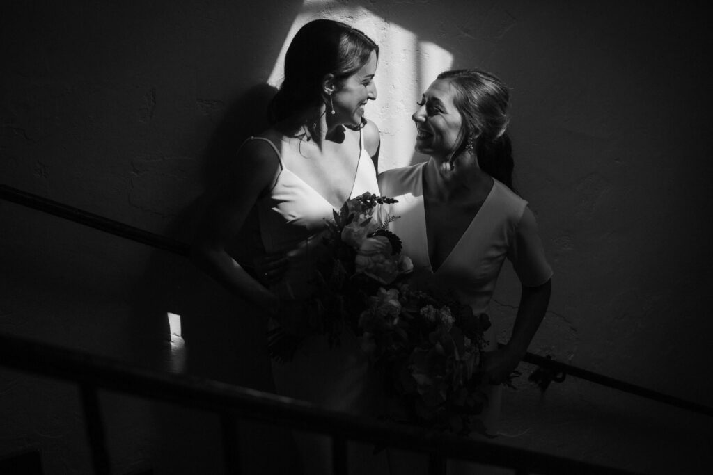 Portrait session with the brides at the Common House Chattanooga. Photo by OkCrowe Photography. 