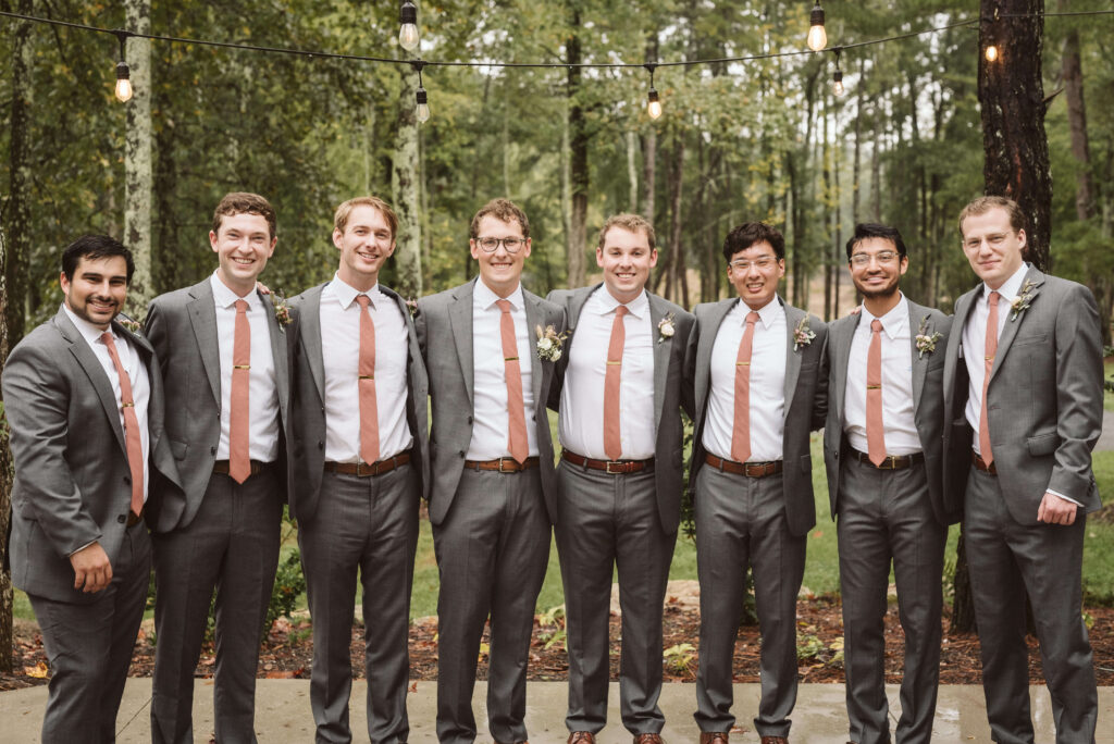 Wedding party portraits at the Hidden Springs Venue. Photo by OkCrowe Photography. 