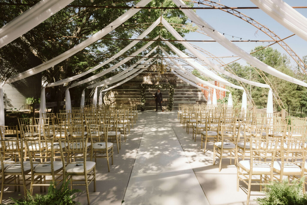 Elegant European-style wedding details in a North Georgia venue. Photo by OkCrowe Photography.