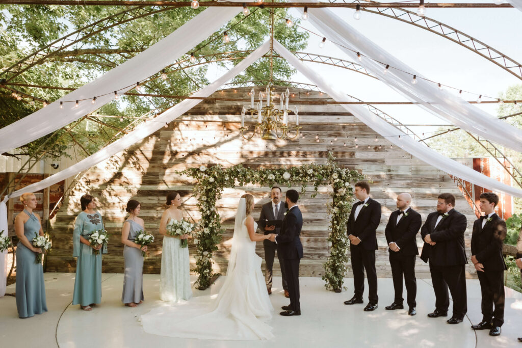 European-style wedding ceremony in North Georgia. Photo by OkCrowe Photography.