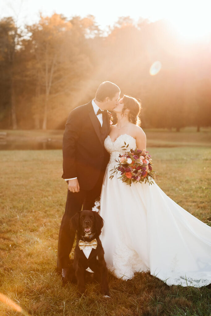 Pet-friendly wedding at the Homestead at Cloudland Station. Photo by OkCrowe Photography. 