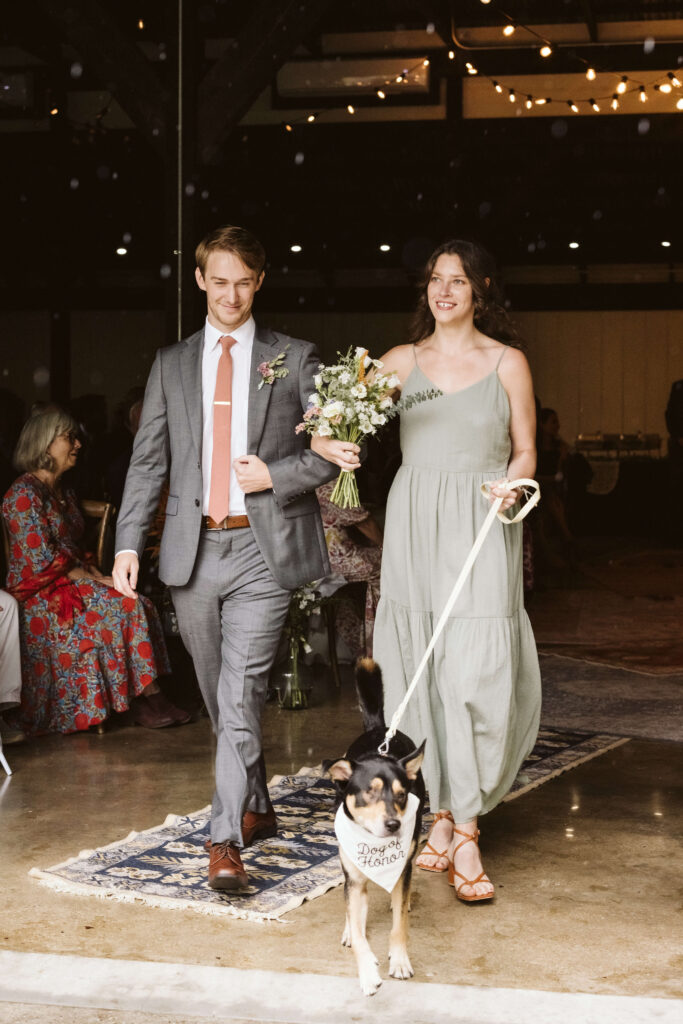 Pet-friendly wedding at the Hidden Springs Venue in Chattanooga. Photo by OkCrowe Photography. 