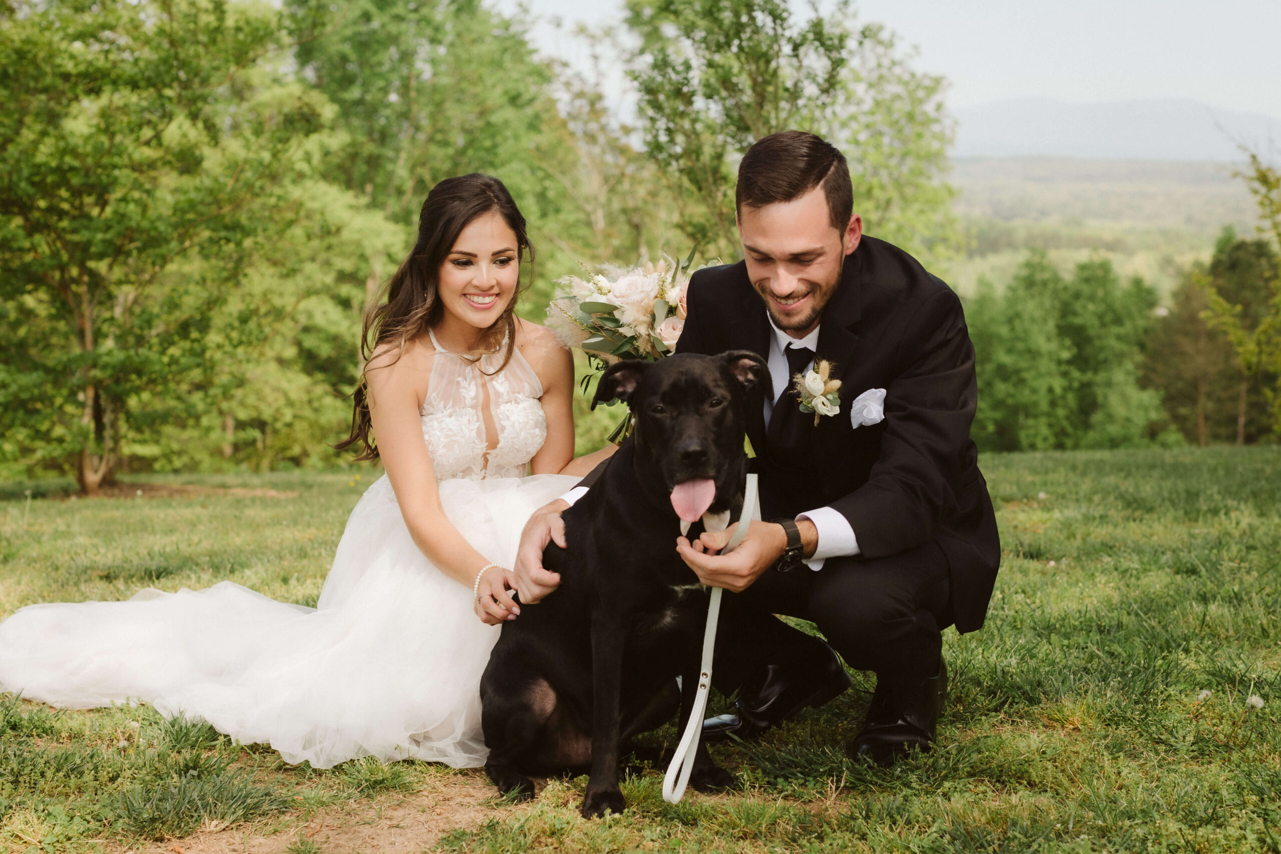 Pet-friendly wedding at Views at Sunset Ridge in Chattanooga. Photo by OkCrowe Photography. 