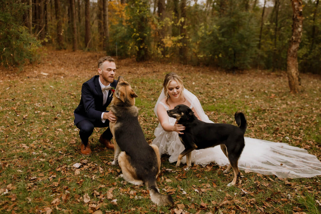 Pet-friendly wedding at Hiwassee River Weddings in Chattanooga. Photo by OkCrowe Photography. 