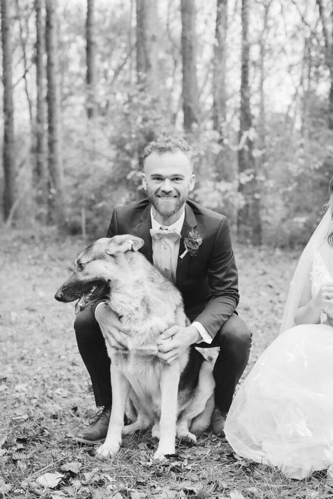 Pet-friendly wedding at Hiwassee River Weddings in Chattanooga. Photo by OkCrowe Photography. 