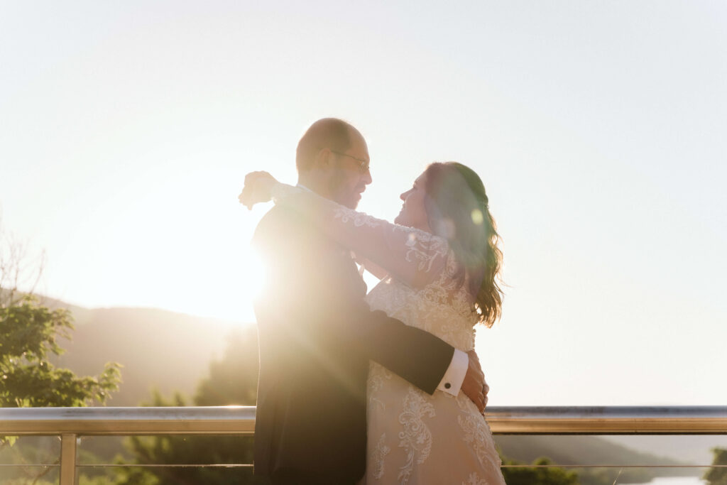 Golden hour portrait on the patio of Guerry Hall of the Baylor School in Chattanooga. Photo by OkCrowe Photography. 