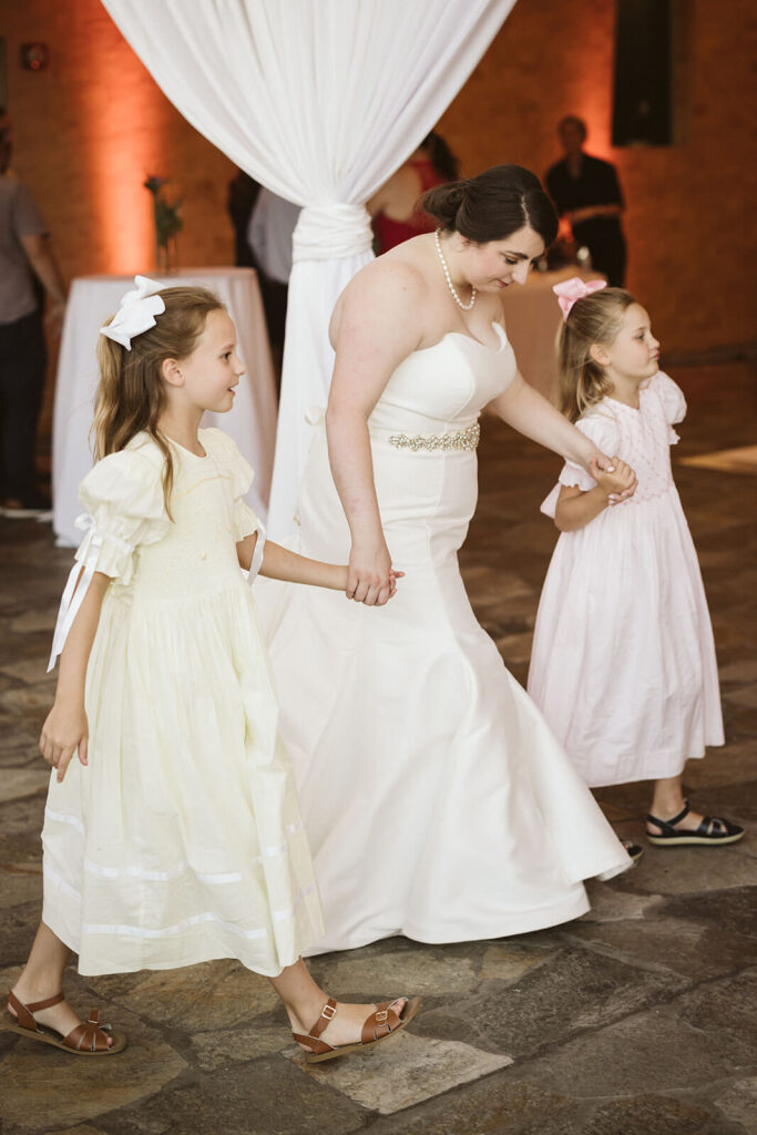 Wedding reception at the Hunter Museum in Chattanooga. Photo by OkCrowe Photography. 
