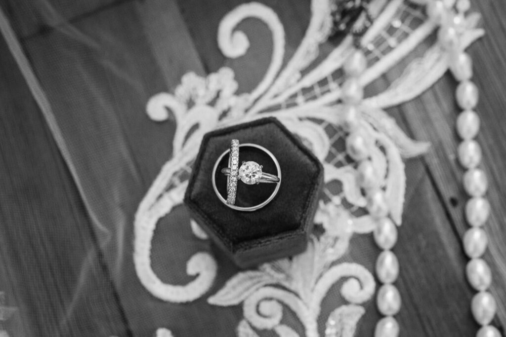 Wedding details for a wedding at the Hunter Museum in Chattanooga. Photo by OkCrowe Photography. 