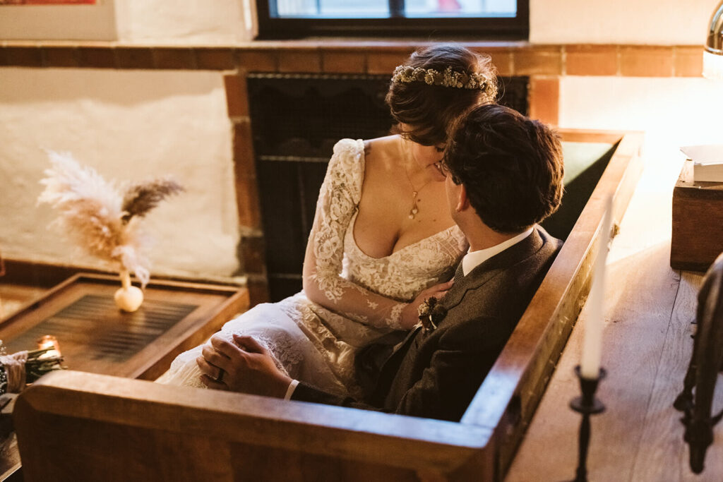 Newlywed portraits at the Common House Chattanooga. Photo by OkCrowe Photography.
