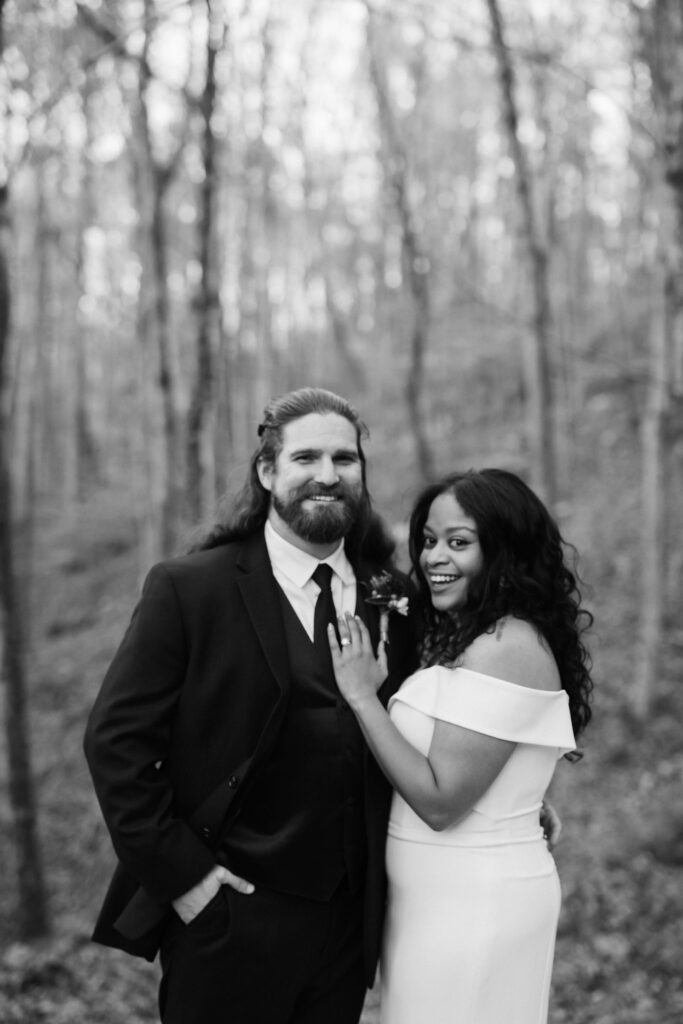Outdoor autumn newlywed portraits at Oakleaf Cottage. Photo by OkCrowe Photography.