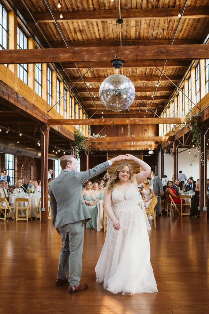 Wedding reception at the Turnbull Building in Chattanooga. Photo by OkCrowe Photography.