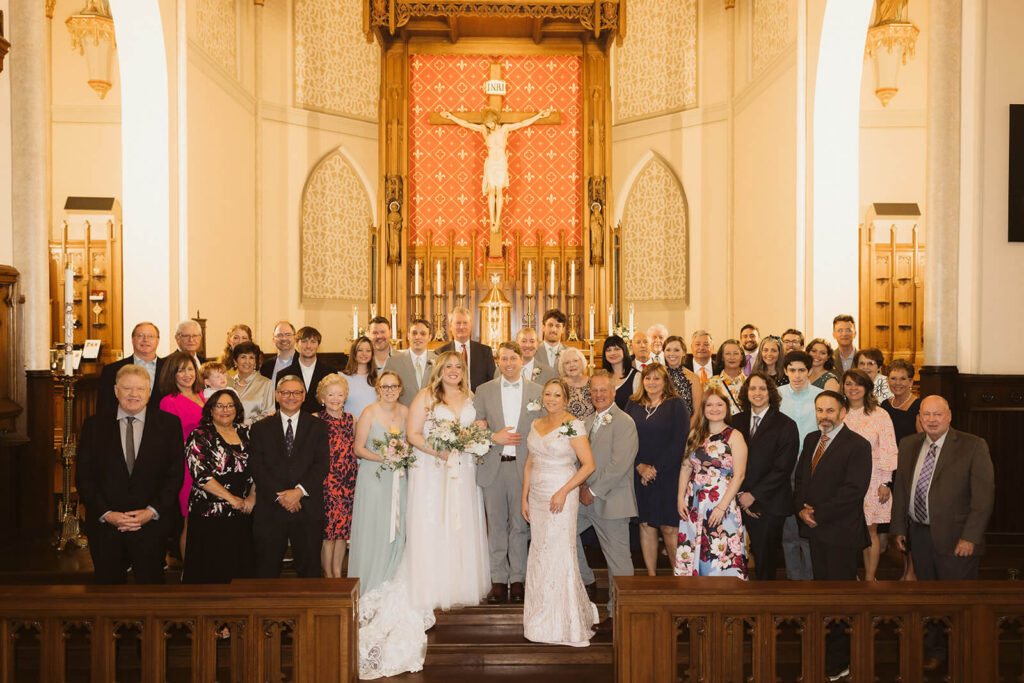 Family and friends portraits at the Basilica of Saints Peter and Paul in Chattanooga. Photo by OkCrowe Photography.