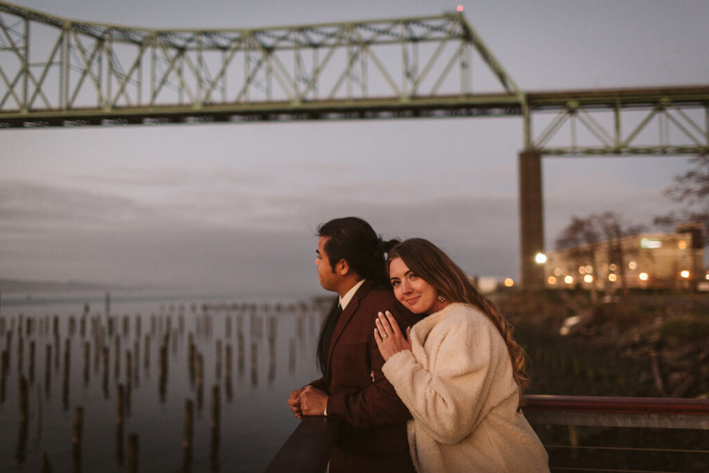 Intimate wedding reception at the Hanthorn Crab Co. in Astoria, Oregon. Photo by OkCrowe Photography. 