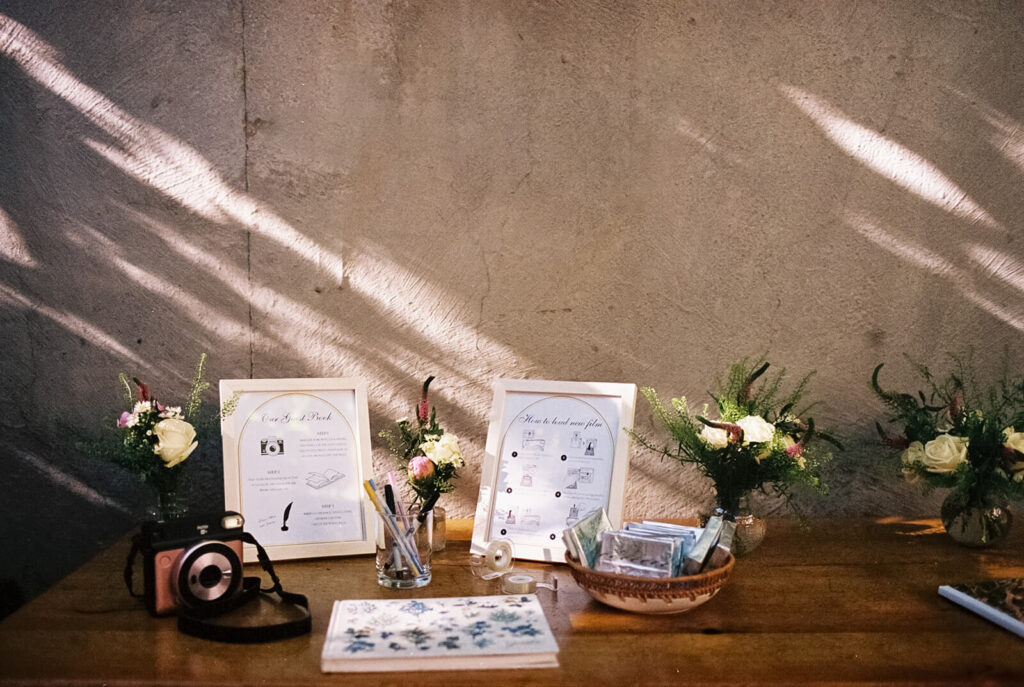 Backyard-style wedding ceremony in Frankies Spuntino's outdoor Garden space. Photo by OkCrowe Photography.