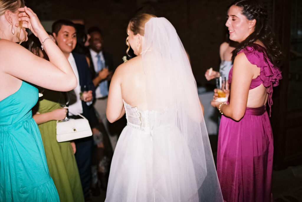 Dinner-only wedding reception in Frankies Spuntino's outdoor Garden & Stables. Photo by OkCrowe Photography.