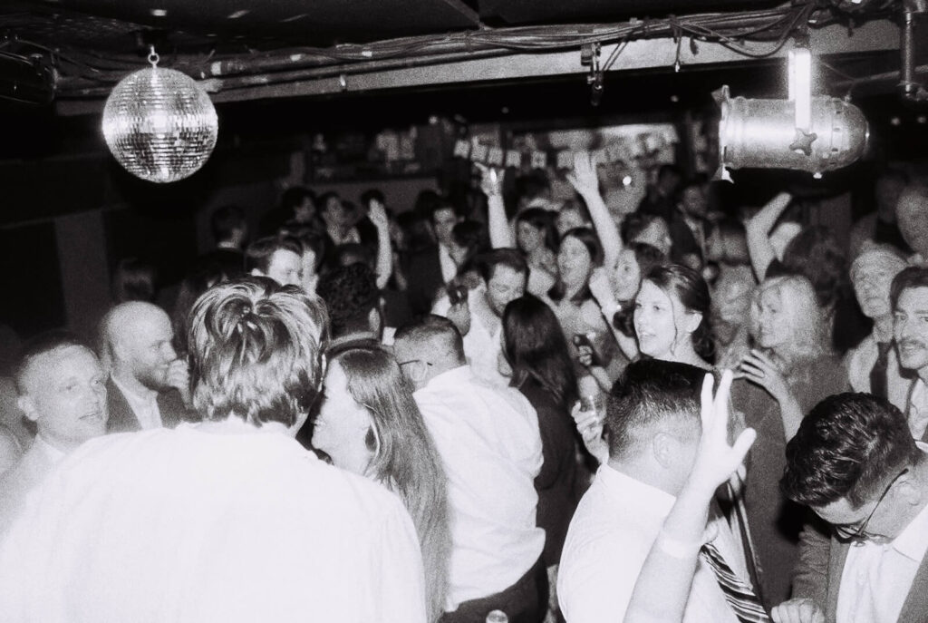 Wedding after-party at Union Hall in Brooklyn. Photo by OkCrowe Photography.