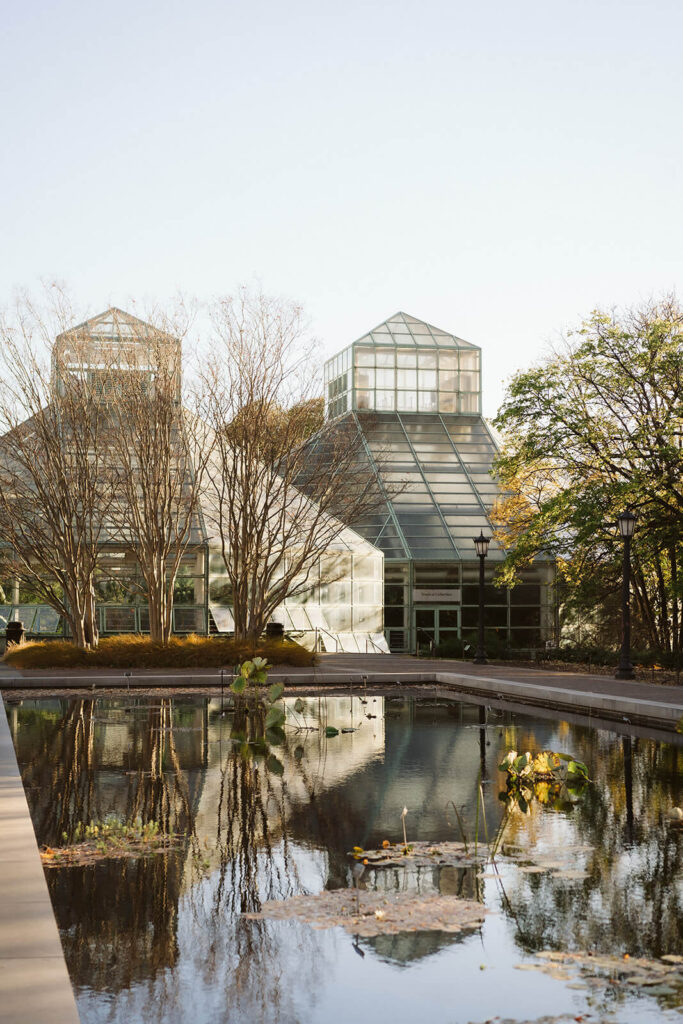 Wedding at the Brooklyn Botanic Gardens in New York City. Photo by OkCrowe Photography.