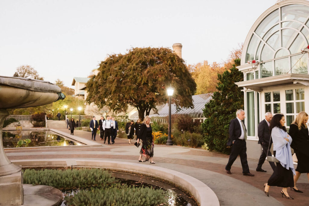 Wedding at the Brooklyn Botanic Gardens in New York City. Photo by OkCrowe Photography.