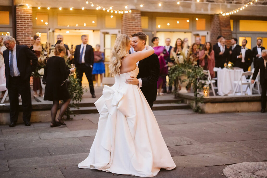 Reception at the Stone Mill in the New York Botanical Gardens. Photo by OkCrowe Photography.
