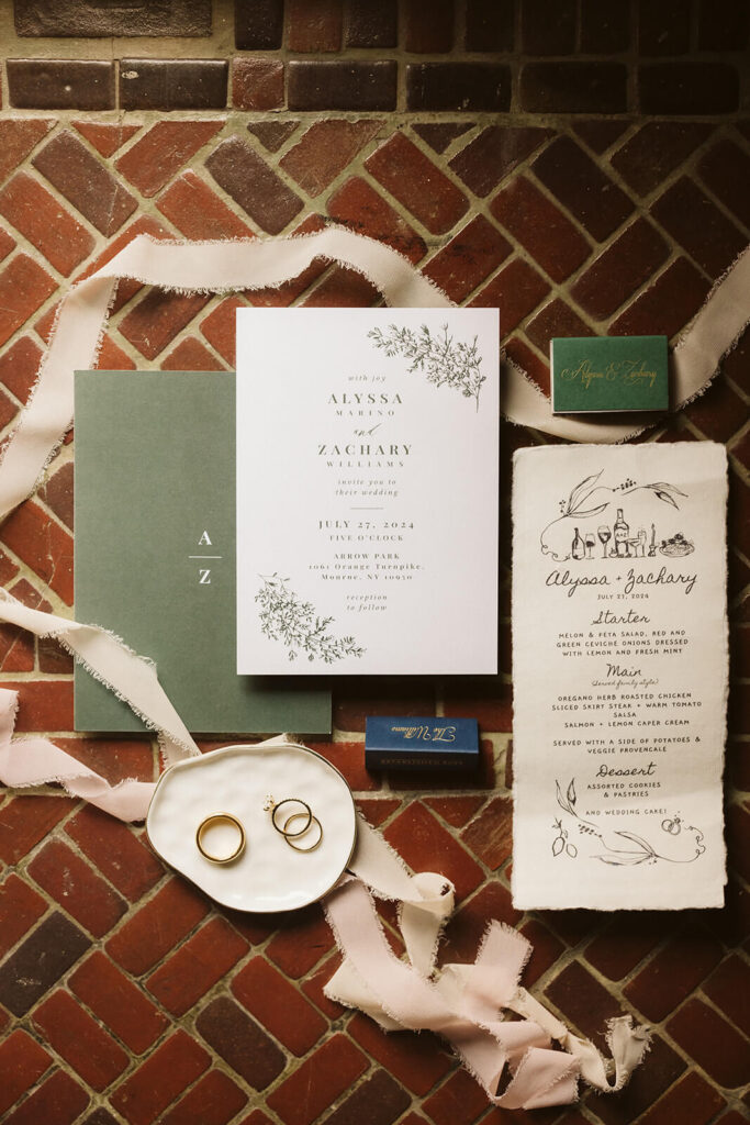 Wedding details for a wedding at Arrow Park. Photo by OkCrowe Photography.