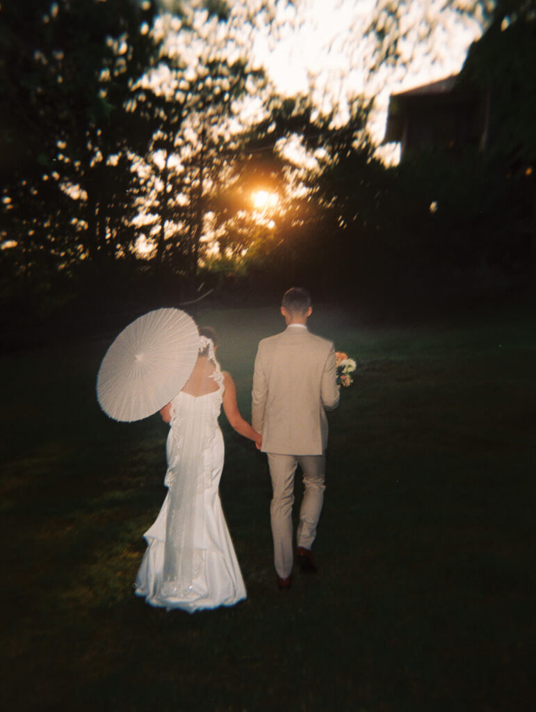Vanity Fair-style newlyweds photoshoot in Arrow Park's European-style garden. Photo by OkCrowe Photography.  
