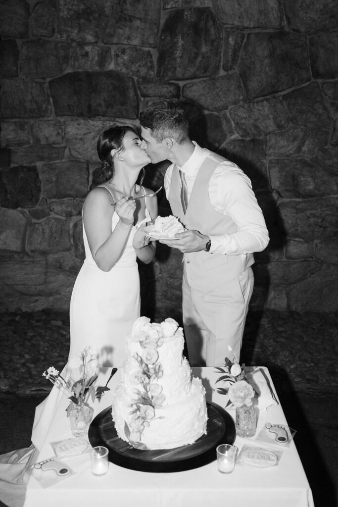 Wedding reception in the courtyard at Arrow Park. Photo by OkCrowe Photography.  