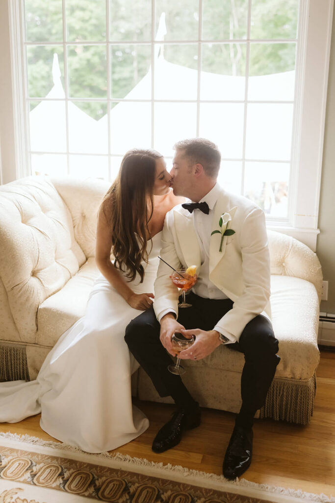 Newlywed photos around the bride's childhood home in Mahwah, NJ. Photo by OkCrowe Photography. 