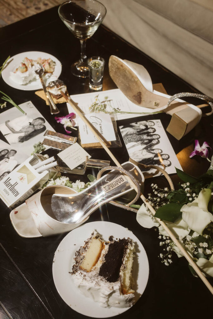 Wedding reception in the bride's parents' backyard in Mahwah, NJ. Photo by OkCrowe Photography. 