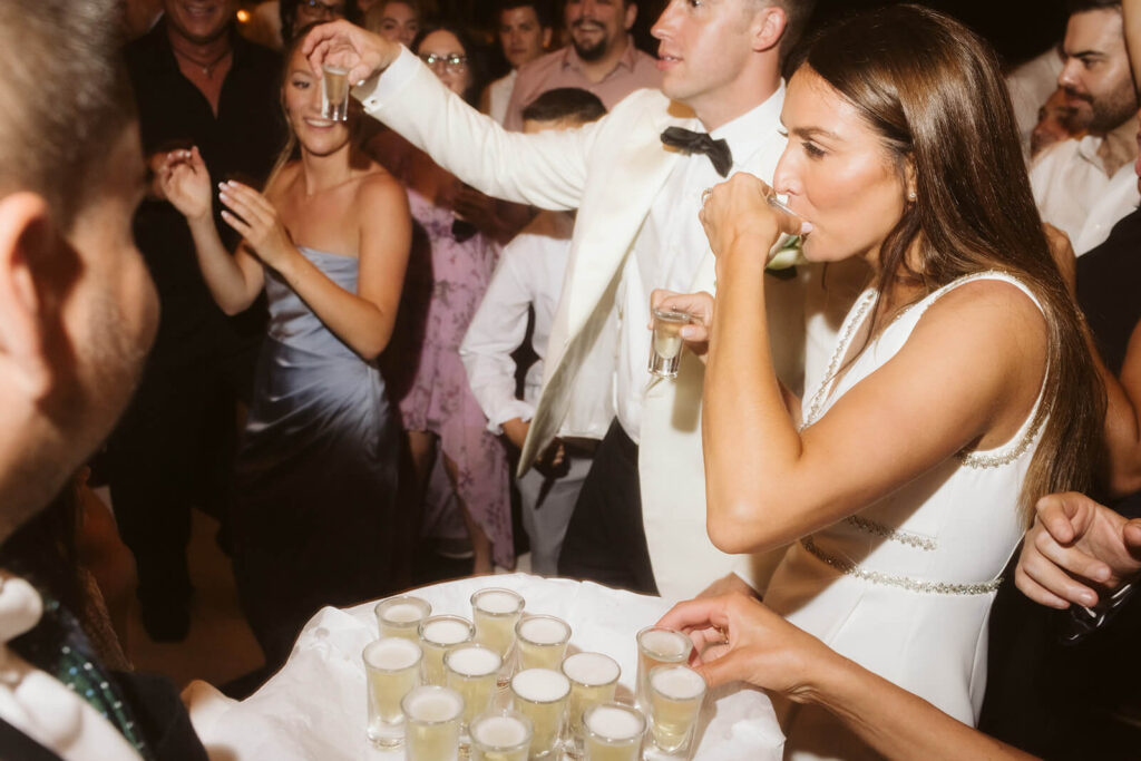 Wedding reception in the bride's parents' backyard in Mahwah, NJ. Photo by OkCrowe Photography. 