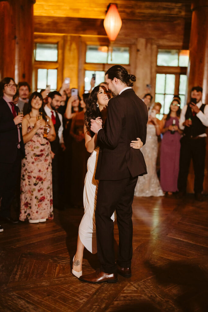 Wedding reception at Rat's Resaurant at the Daydream sculpture Grounds for Sculpture. Photo by OkCrowe Photography. 