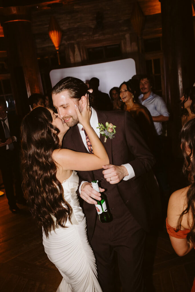 Wedding reception at Rat's Resaurant at the Daydream sculpture Grounds for Sculpture. Photo by OkCrowe Photography. 