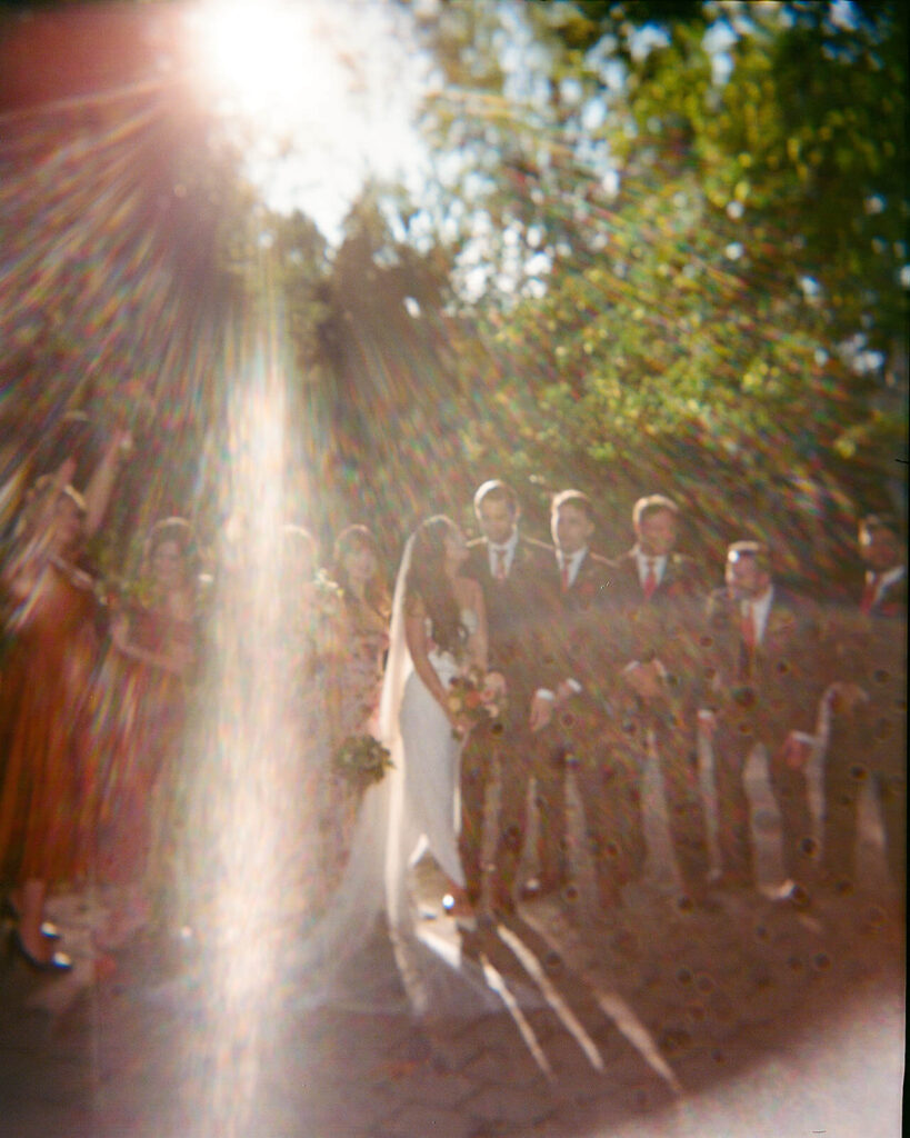 Wedding party portraits at the Grounds for Sculpture. Photo by OkCrowe Photography. 